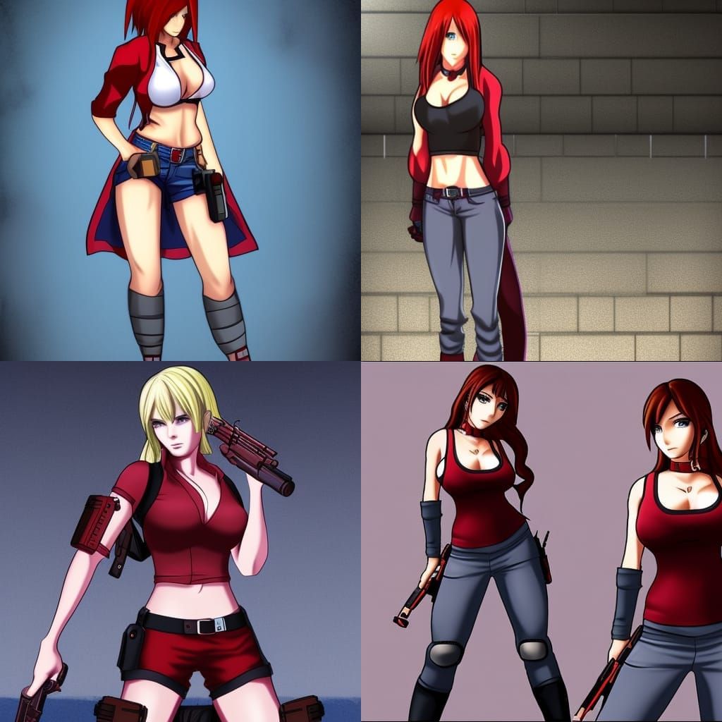 Anime Style Claire Redfield Full Body