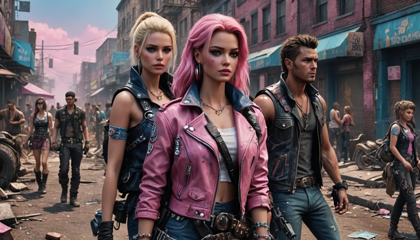 Barbie and Ken as Post-Apocalyptic Raiders
