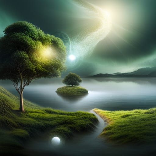 Ethereal Spirit Orbs Floating Mystically