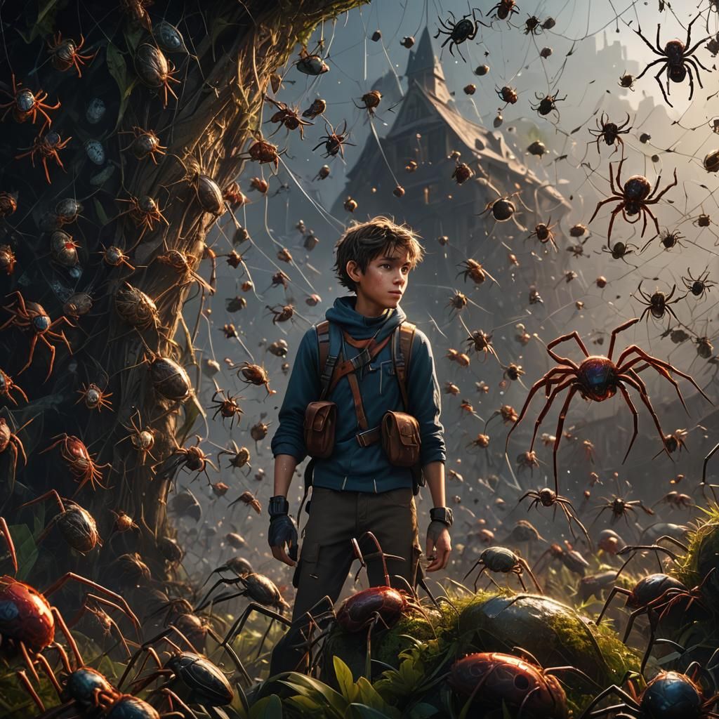 Students Overrun by Spiders: Fantasy Concept Art