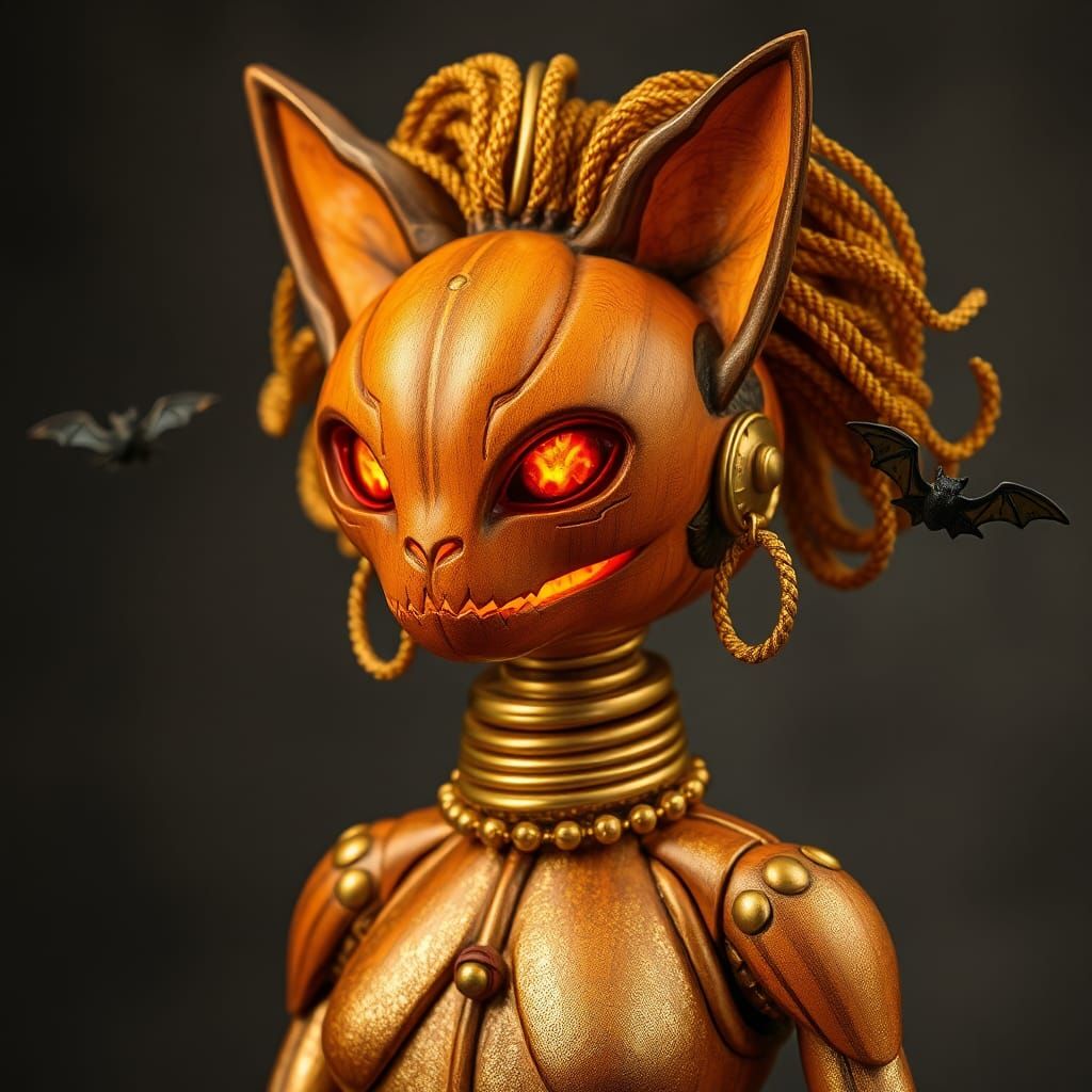 Alien Pumpkin-Cat Hybrid #2