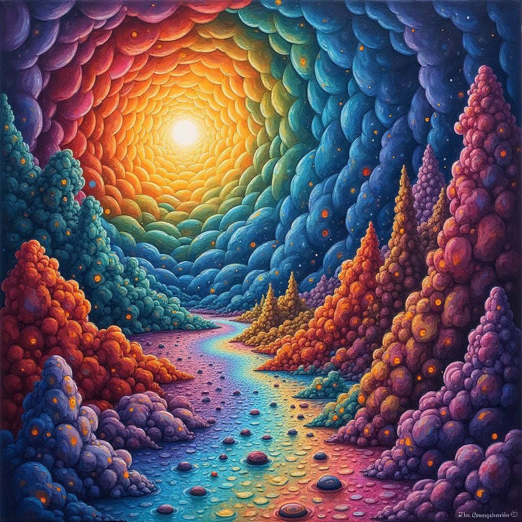 Rainbow portal to the 5th dimension