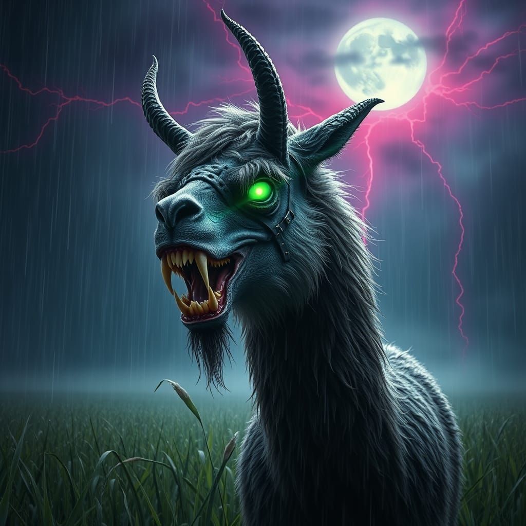 demon possessed llama