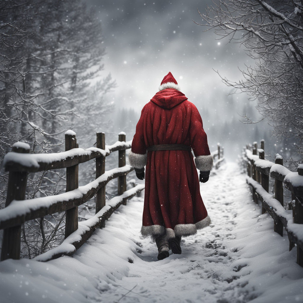 Santa Claus Embarks on a Winter Wonderland Journey