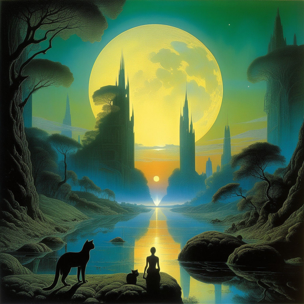 Ethereal Being Lost Star Radiates Iridescent Glow on Comet's...