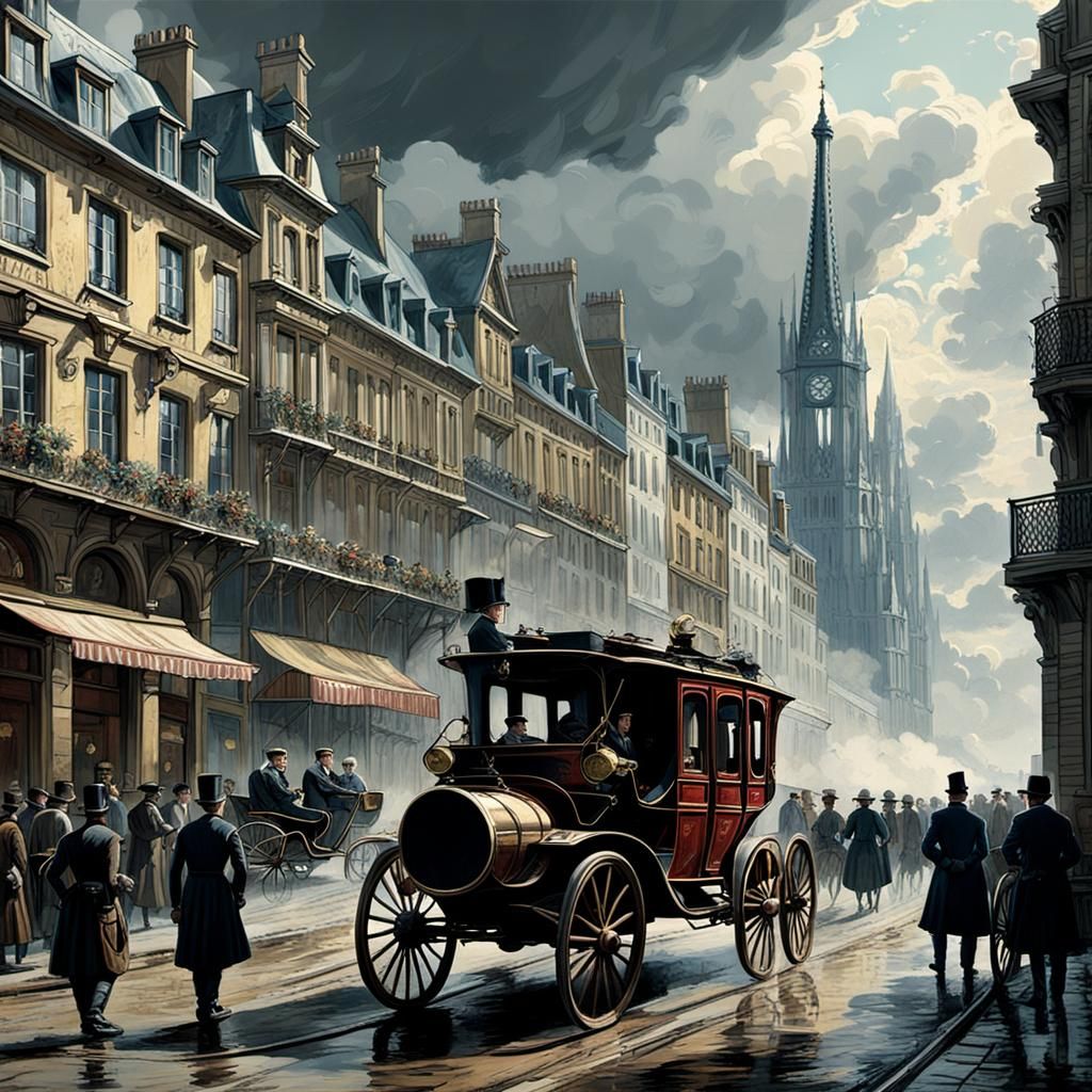 1894 Paris-Rouen Car Race: Old Motorized Carriages