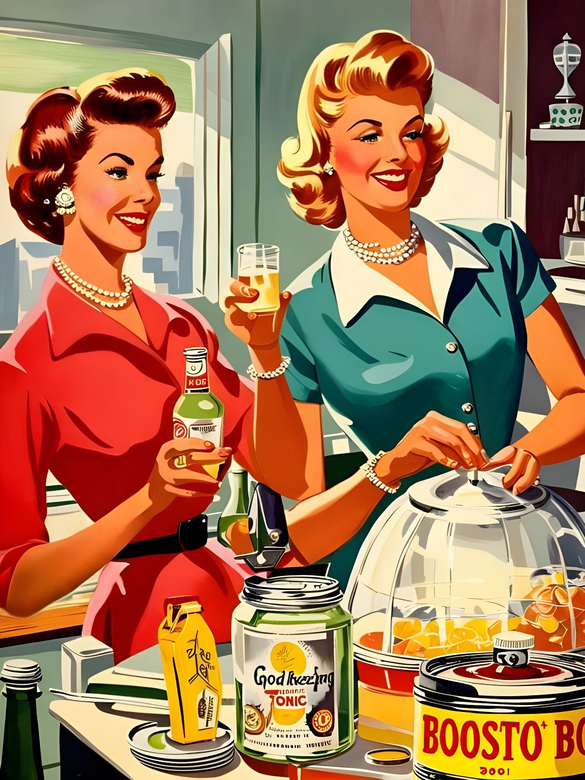 Vintage Ad for Boosto! Tonic in 1950s Style