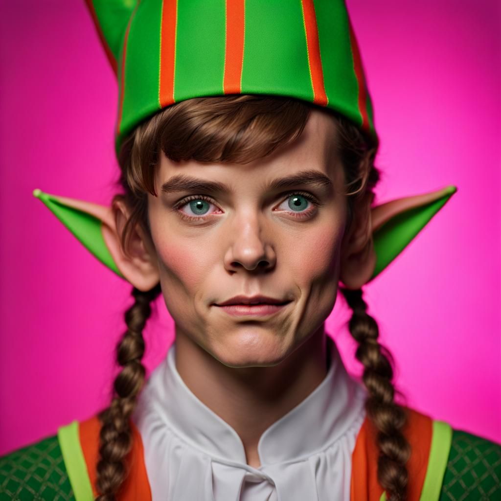 Woodland Elf in 80s Class Picture Portrait