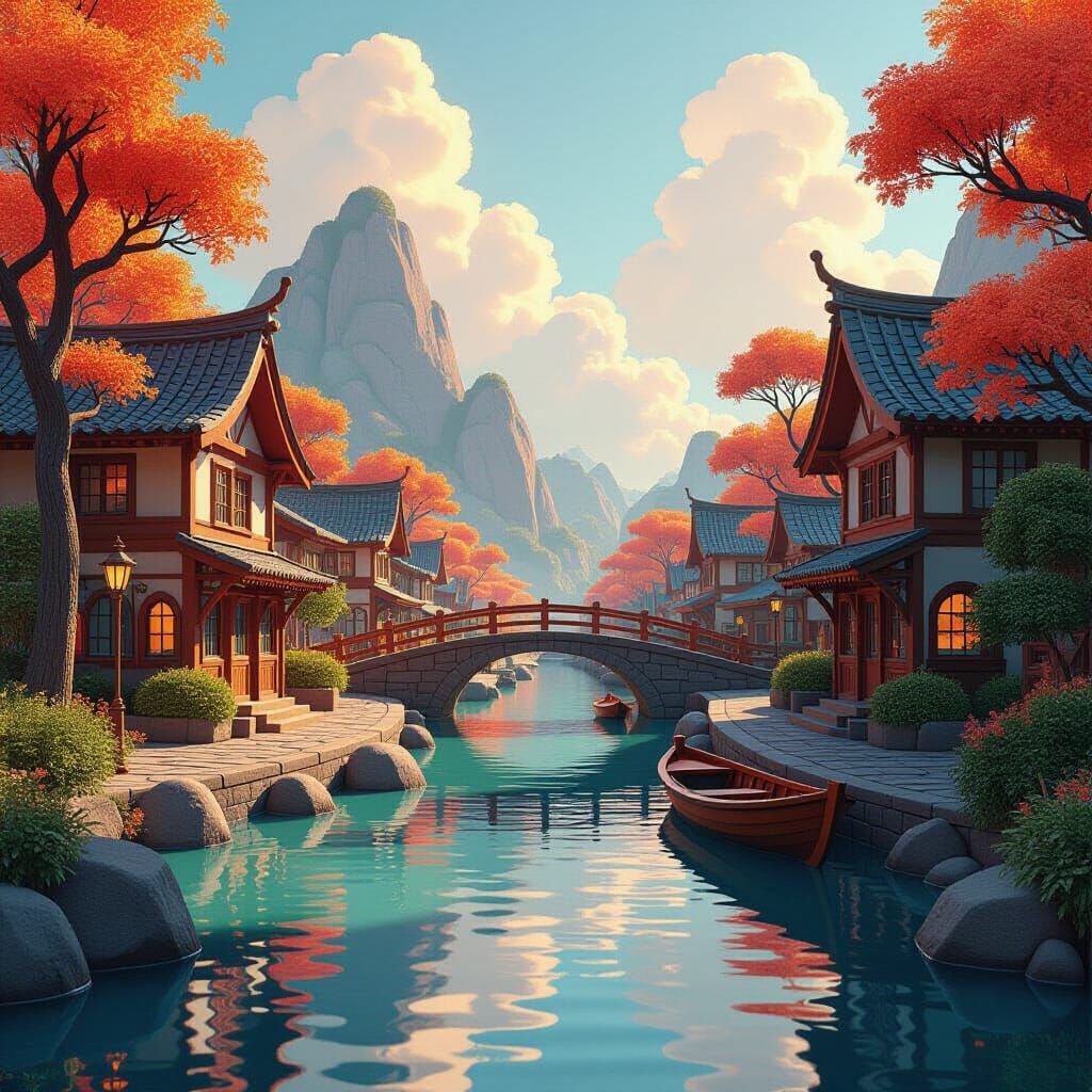 Colorful 3D Scene Inspired by Pixar and Disney