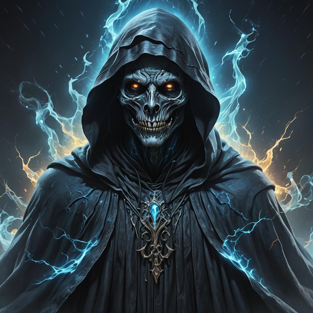 Mystical Demonic Ghost Creature in Hyperrealistic Portrait