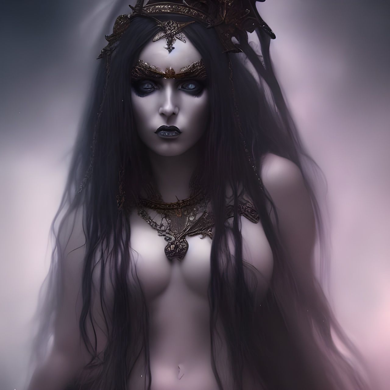 Dark Priestess Tarot Card Portrait