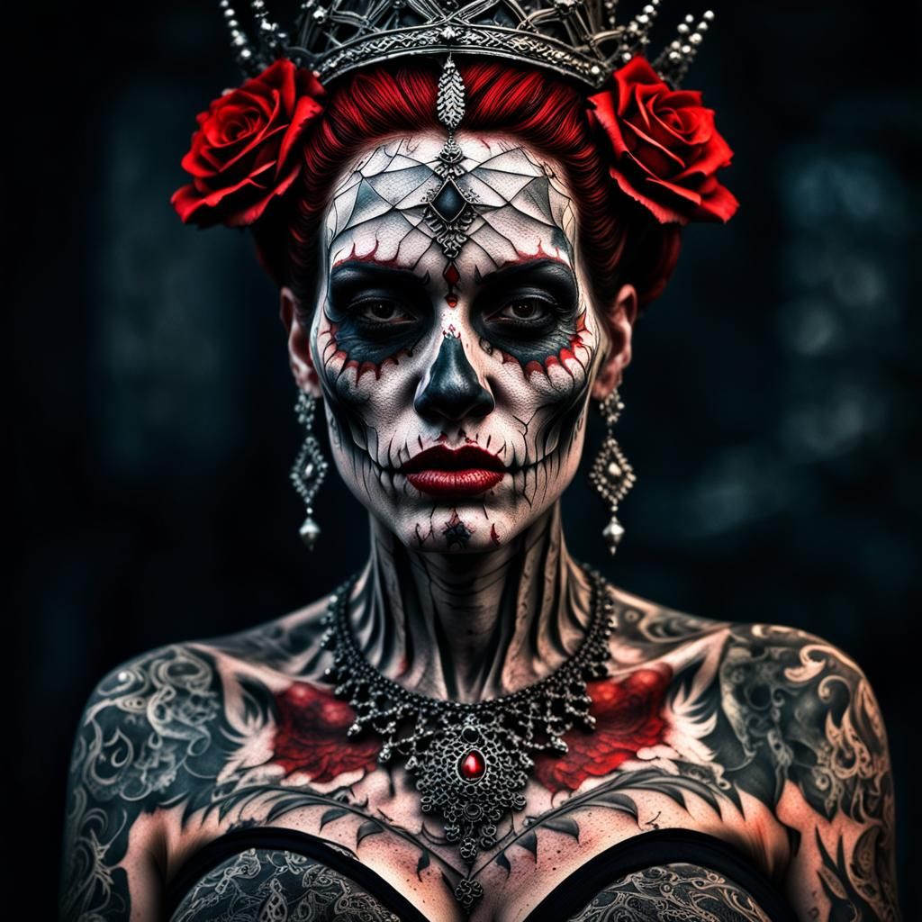 Rotten Queen of the Dead in Hyperrealistic Style
