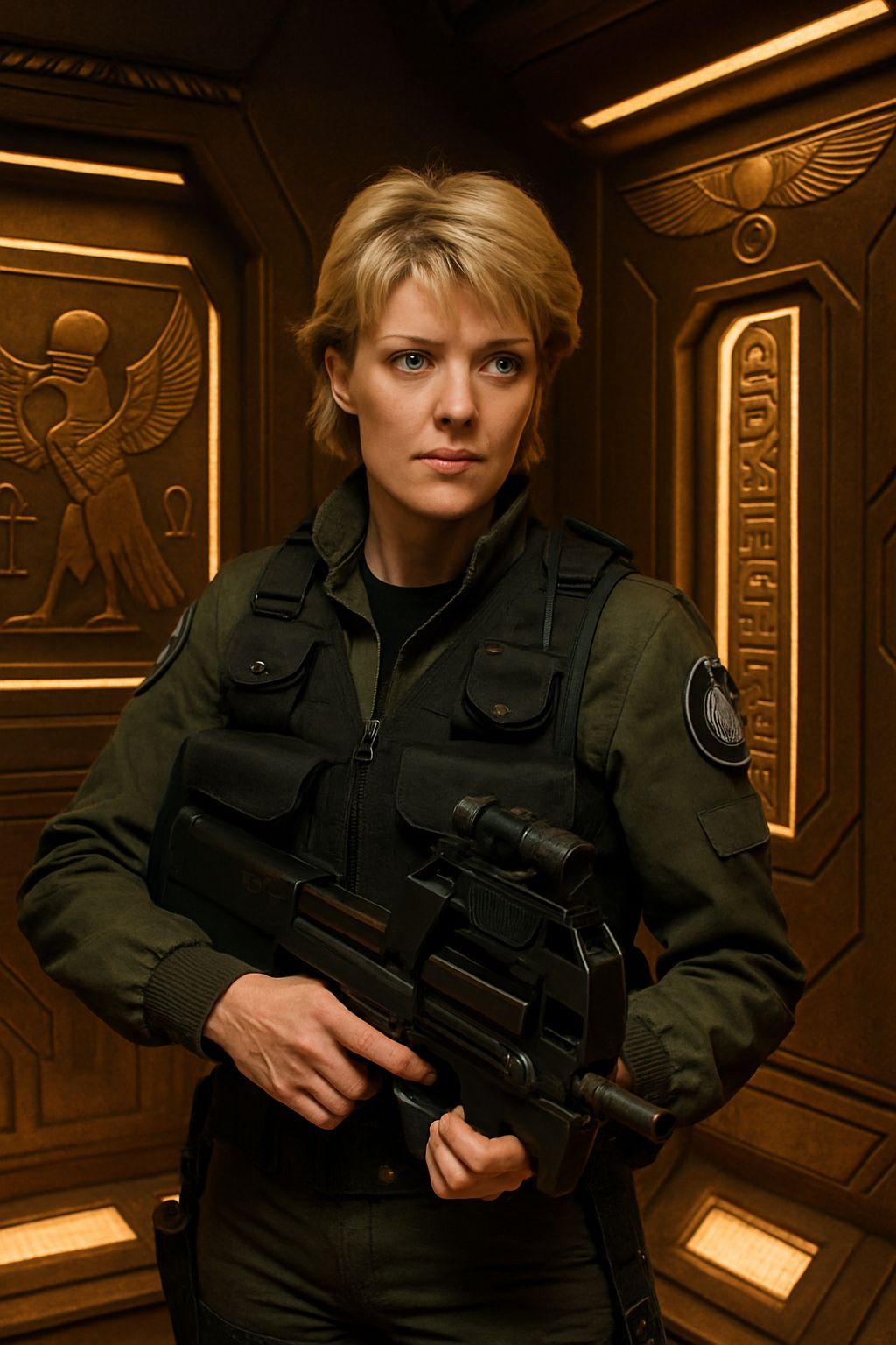 Samantha Carter on Egyptian Spaceship