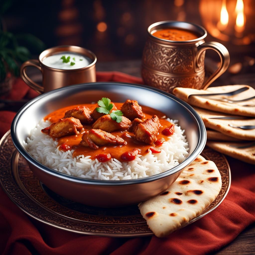 Chicken Tikka Masala: A Dramatic Digital Painting