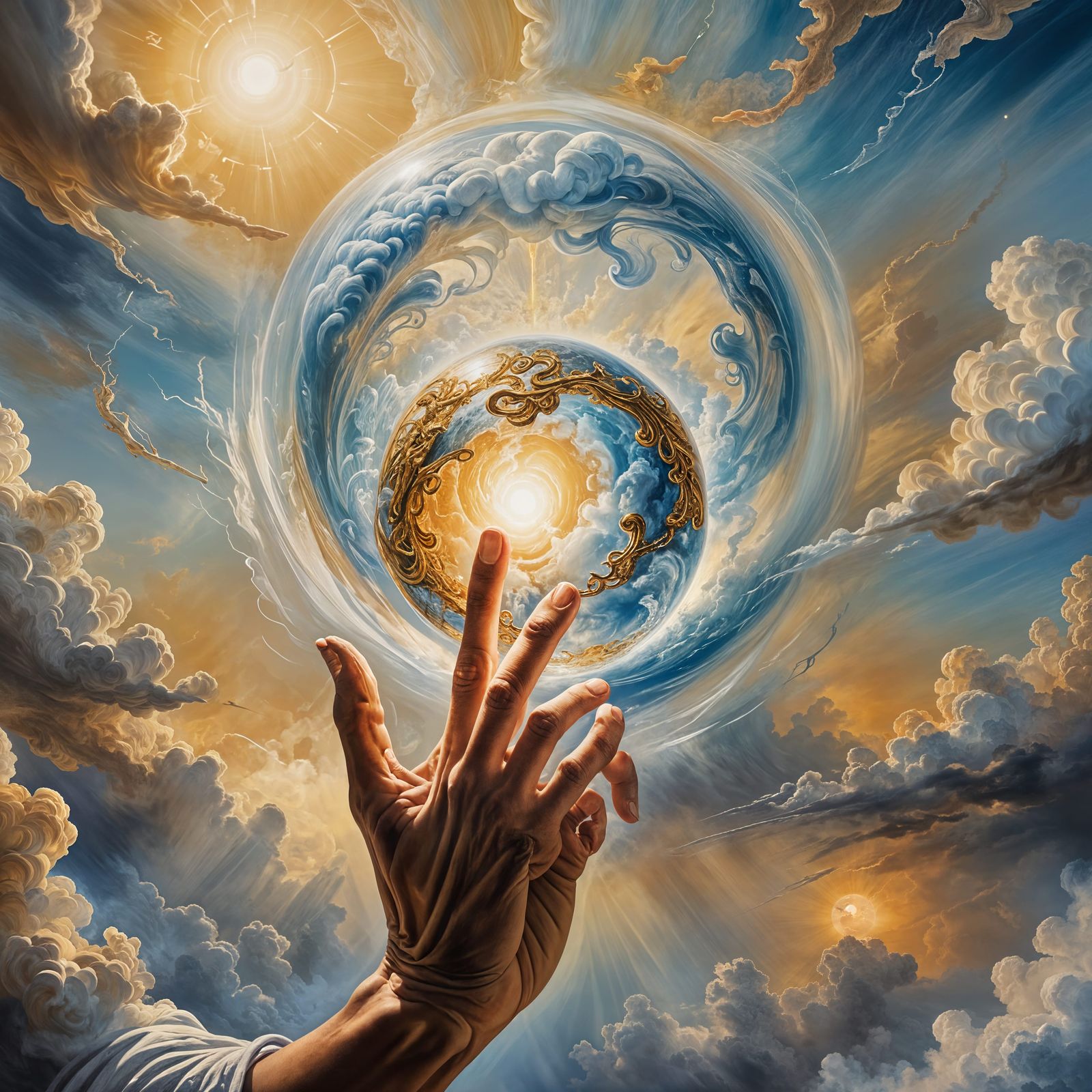 Stylized God's Hand: Digital Art