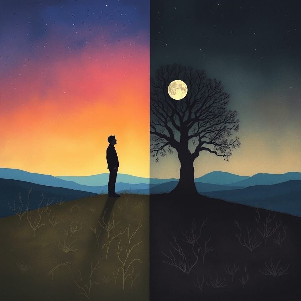 Divided Landscapes in Moody Oil Paint Style