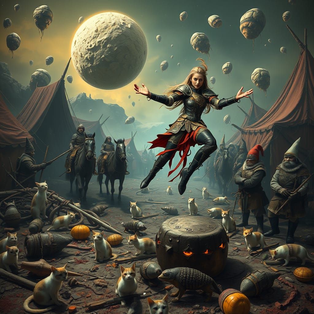 Surreal Dreamscapes: Mutated Foods and Chaos Amidst a Human ...