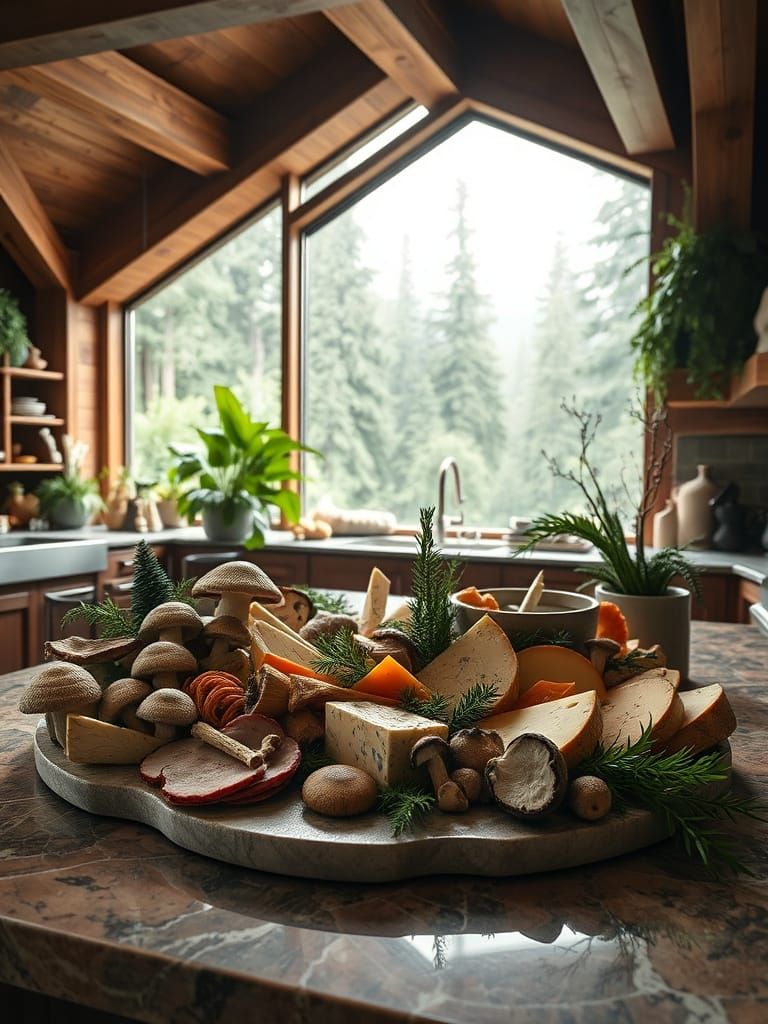 Exquisite Charcuterie Board in Whistler-Inspired Wooded Fant...