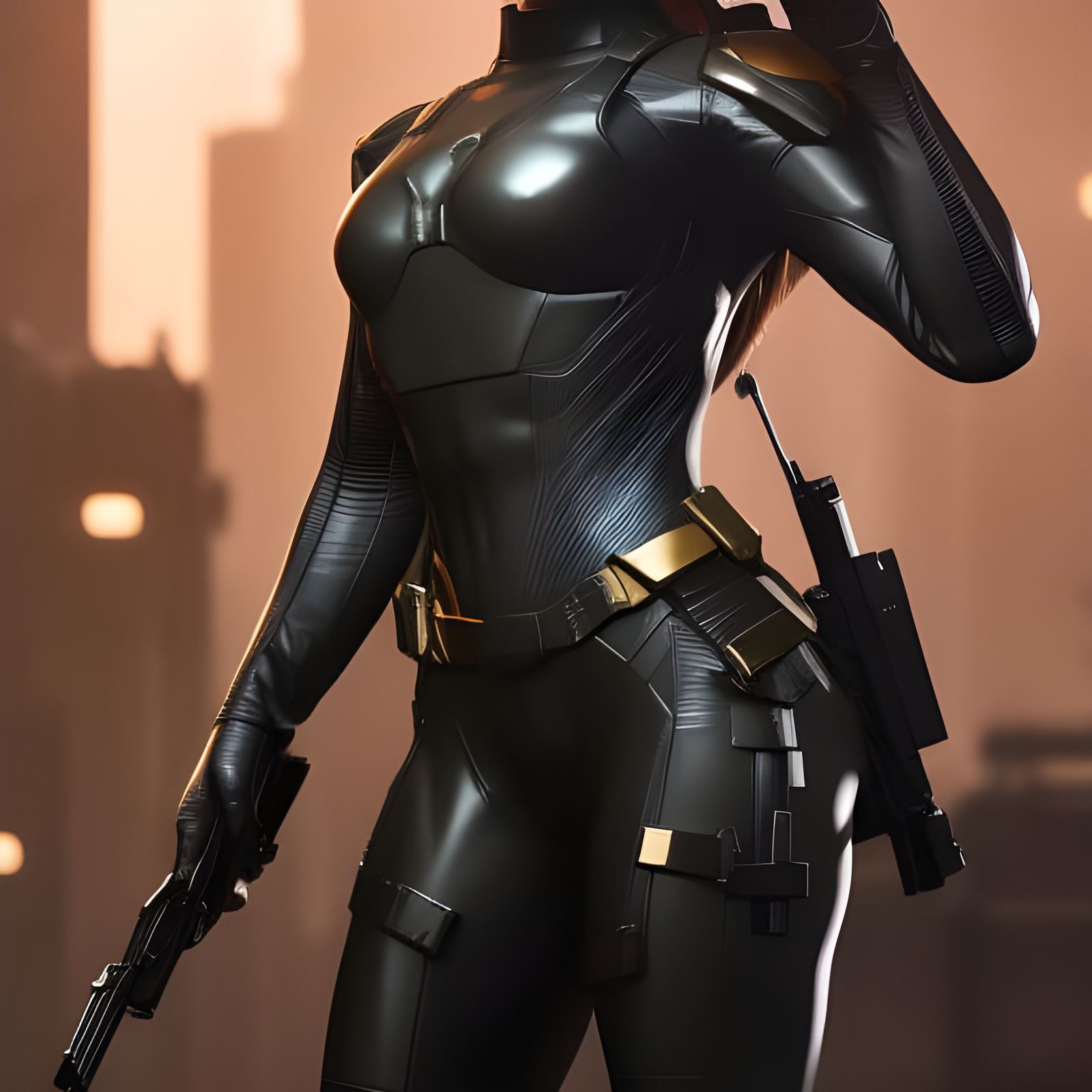 Female Spy in Tactical Suit Concept Art