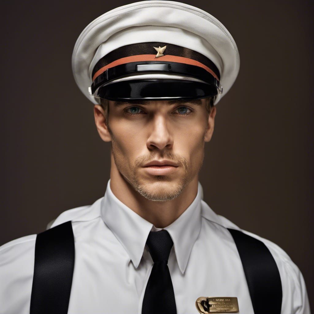 Bearded Swimmer Portrait in Tom of Finland Style