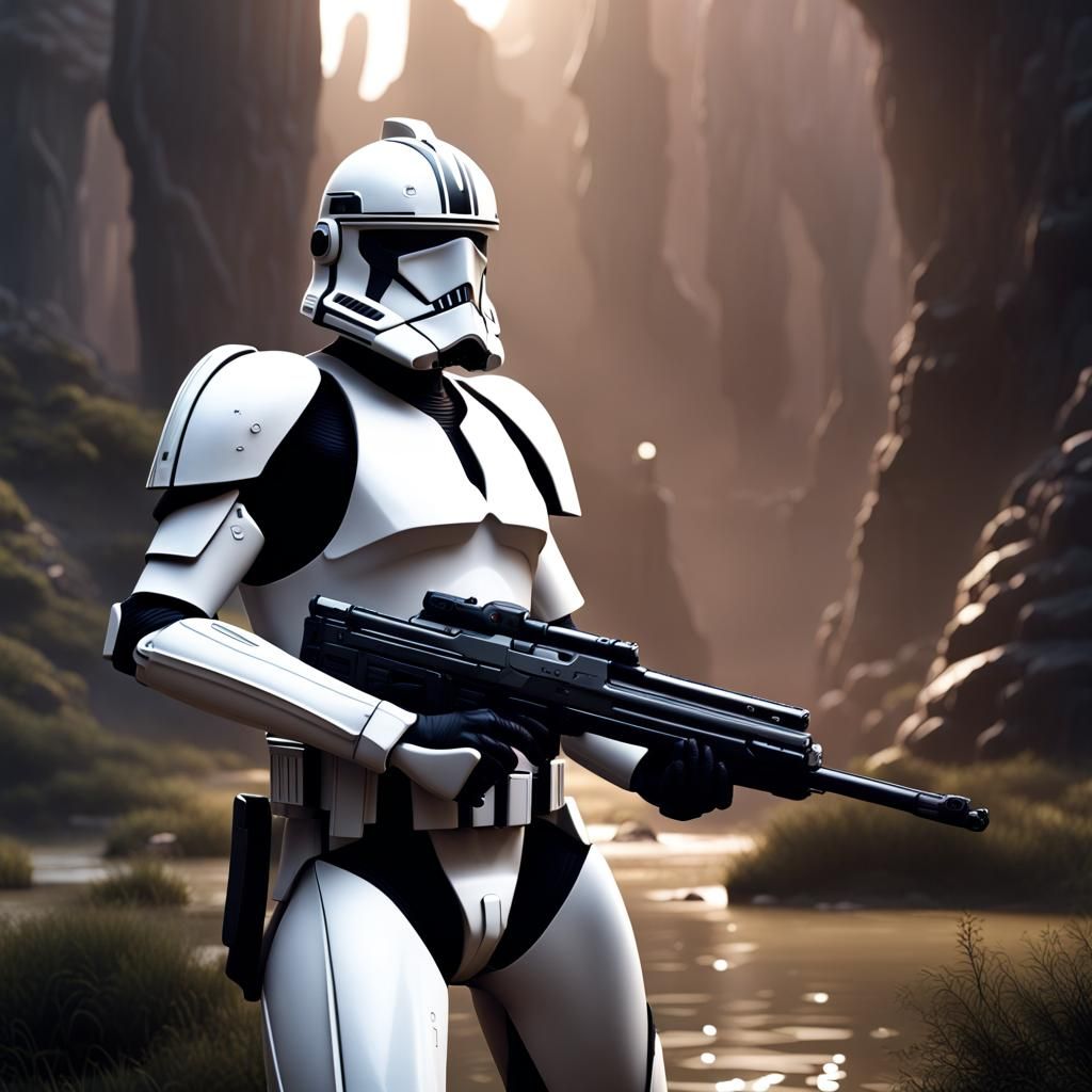 Detailed Clone Trooper Concept Art in 8k