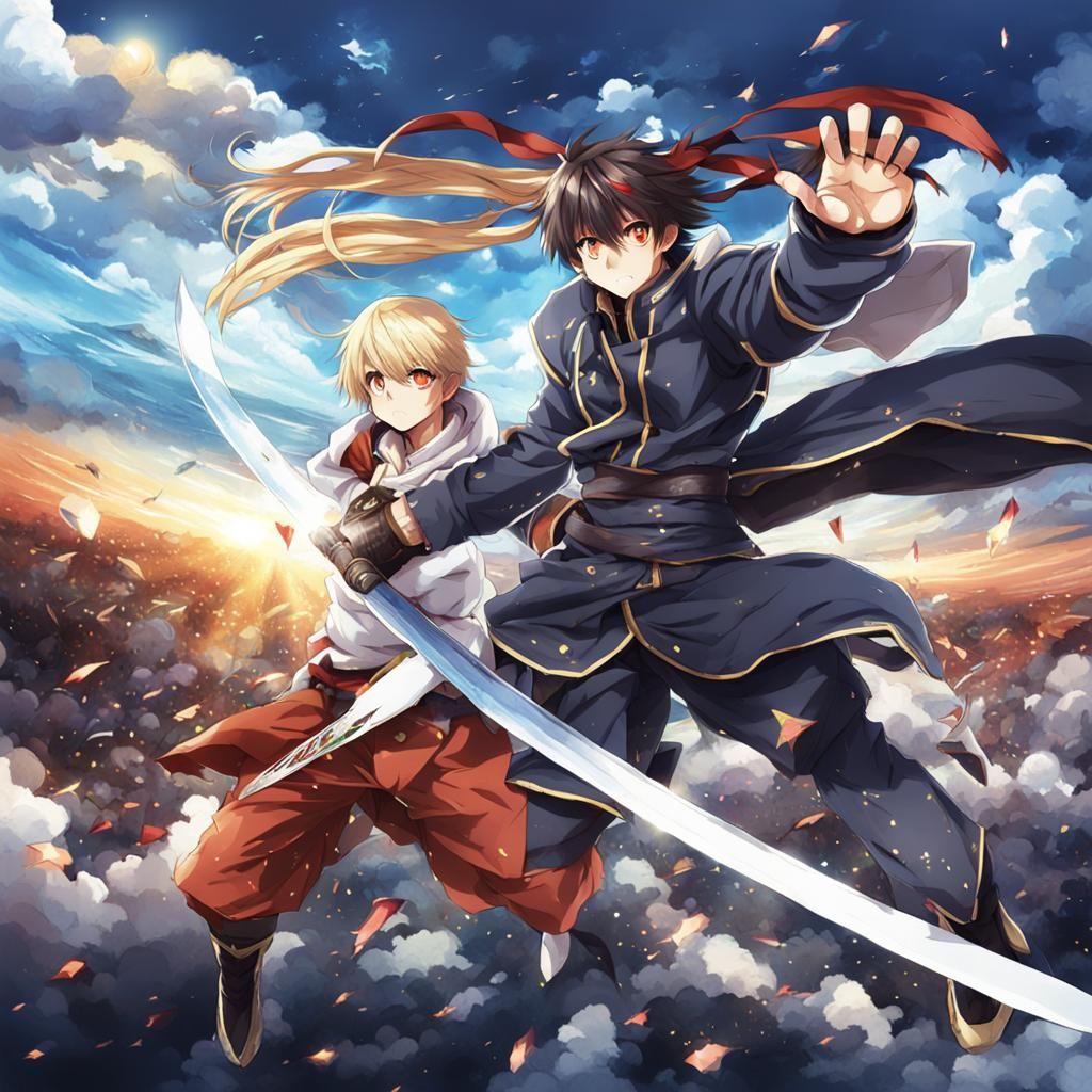 Anime Fighter in Japanese Manga Style