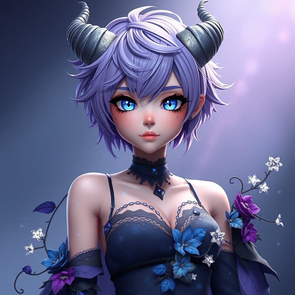 Ethereal Fantasy Maiden in Whimsical Attire