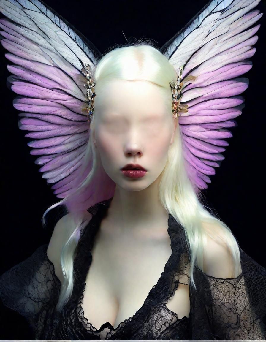 Gothic Fairy Portrait with Psychedelic Colors