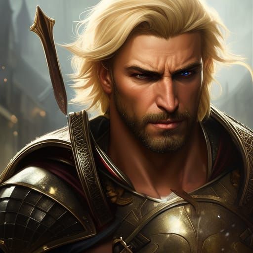 Medieval Bandit Portrait in Dark Fantasy Style