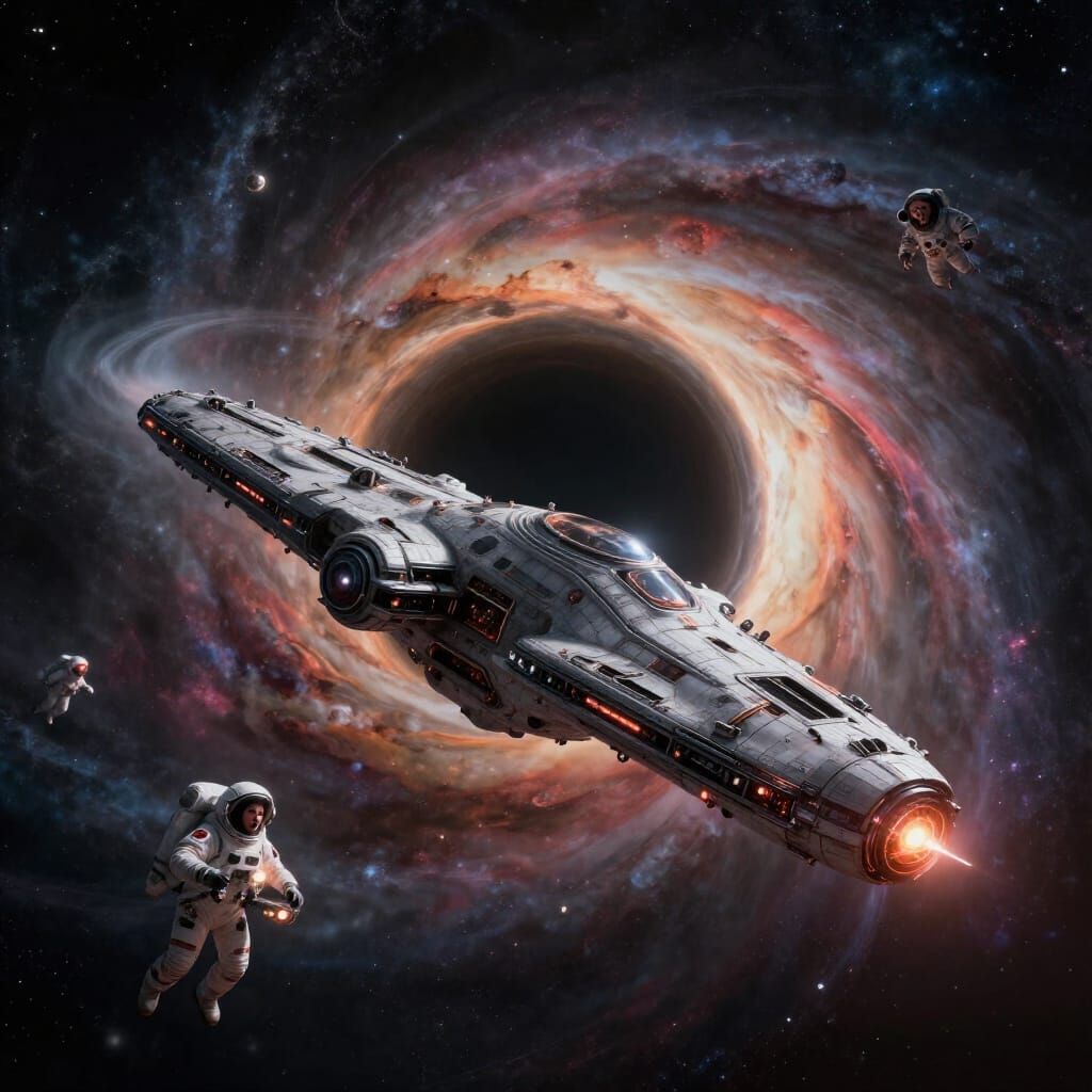 Alien Spaceship Pulled Into Black Hole, Astronauts Watch in ...