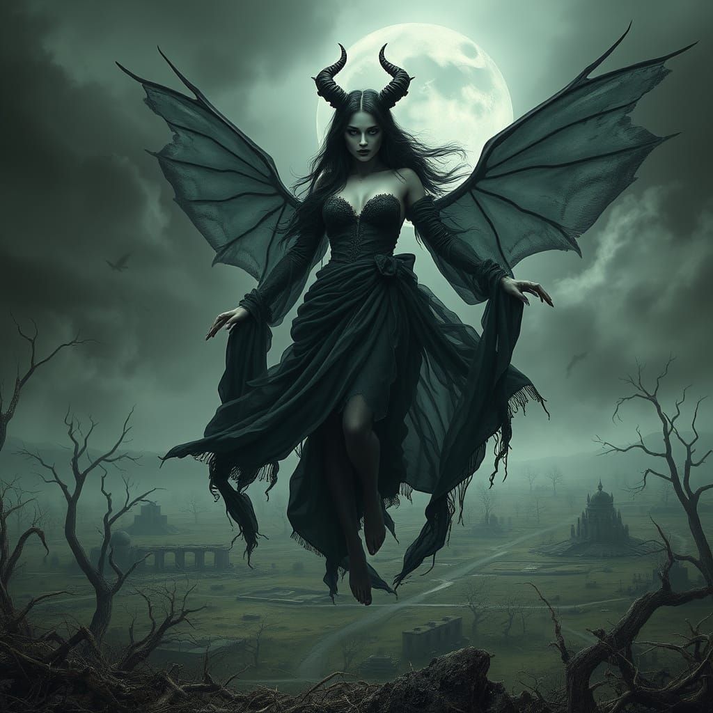 Plague Demoness in Abandoned Wasteland