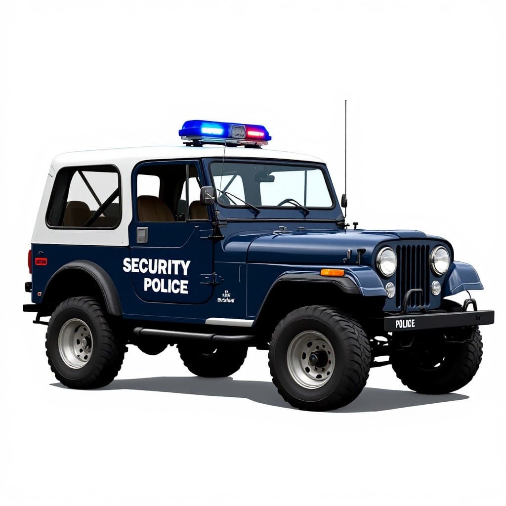 Gritty 1976 Military Jeep in Gritty Realistic Style