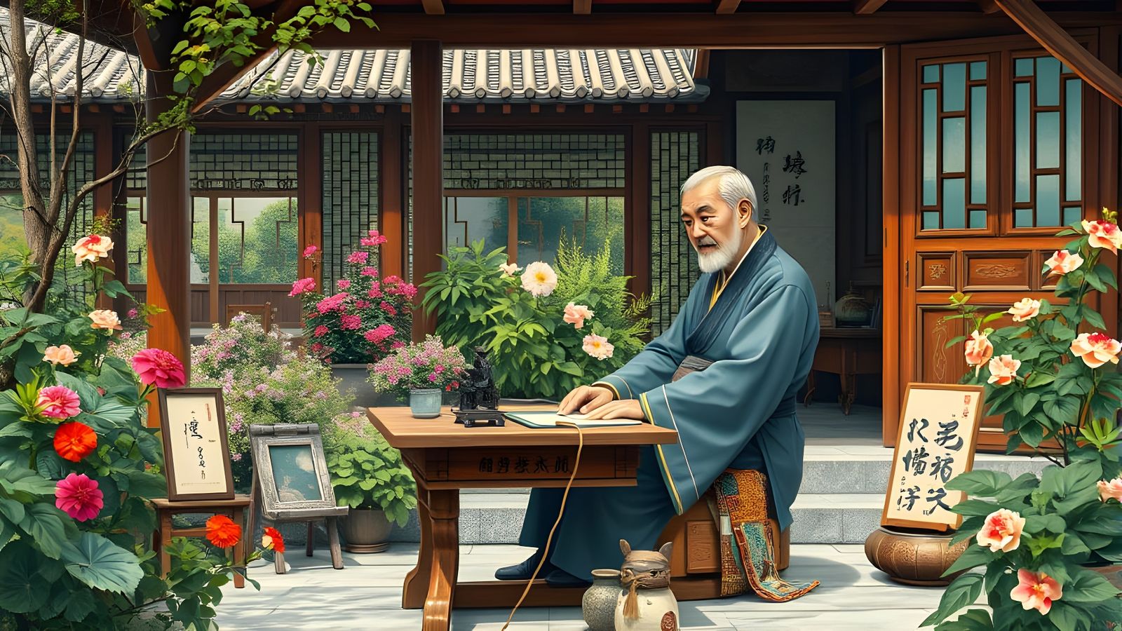 Changshuo's Artistic Process in Progress