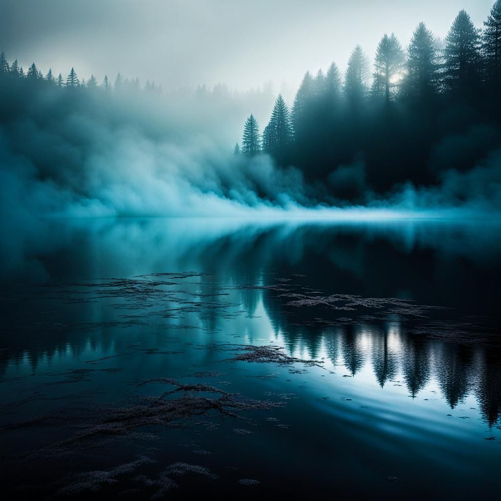 Mystical Black Fog in Ethereal Realm