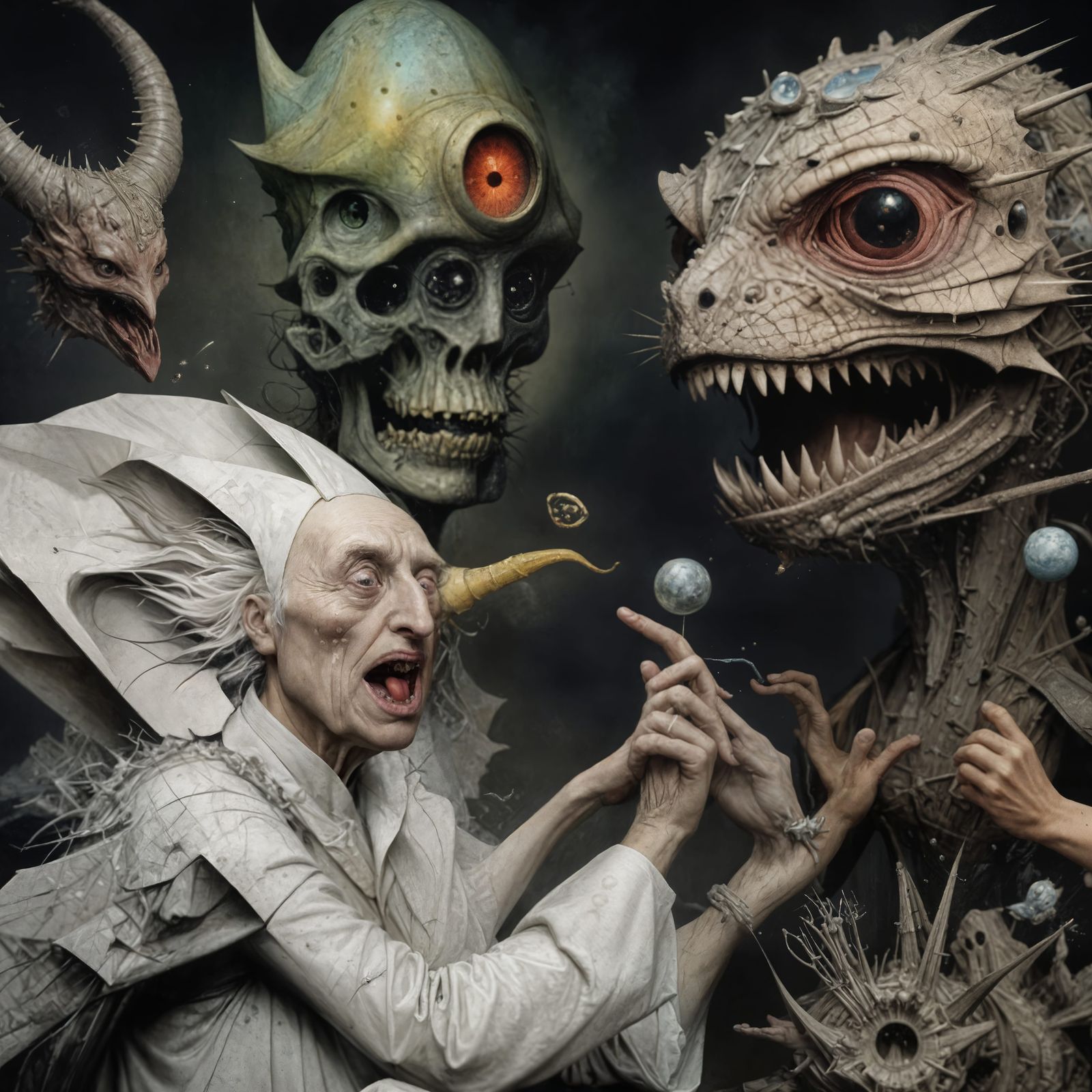 Lost track of which fingers are his own...