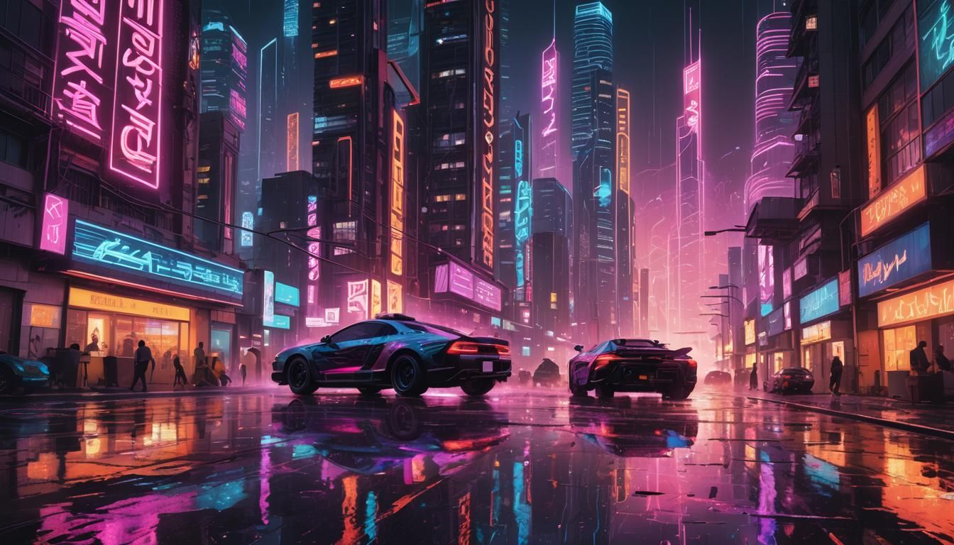 Futuristic japanese city