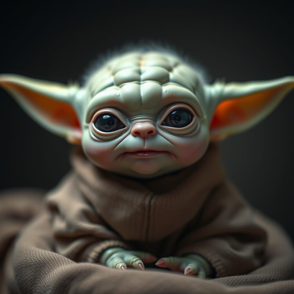 Professional Portrait of Grogu with Bokeh