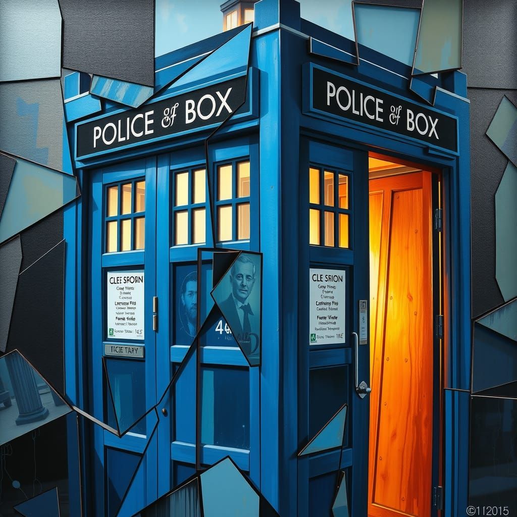 Cubist TARDIS in Urban Setting