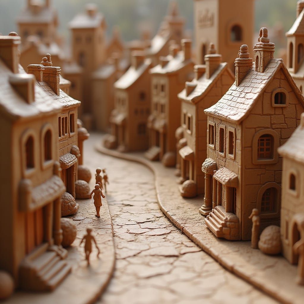 Clay Cityscape Inspired by Ceramic Art
