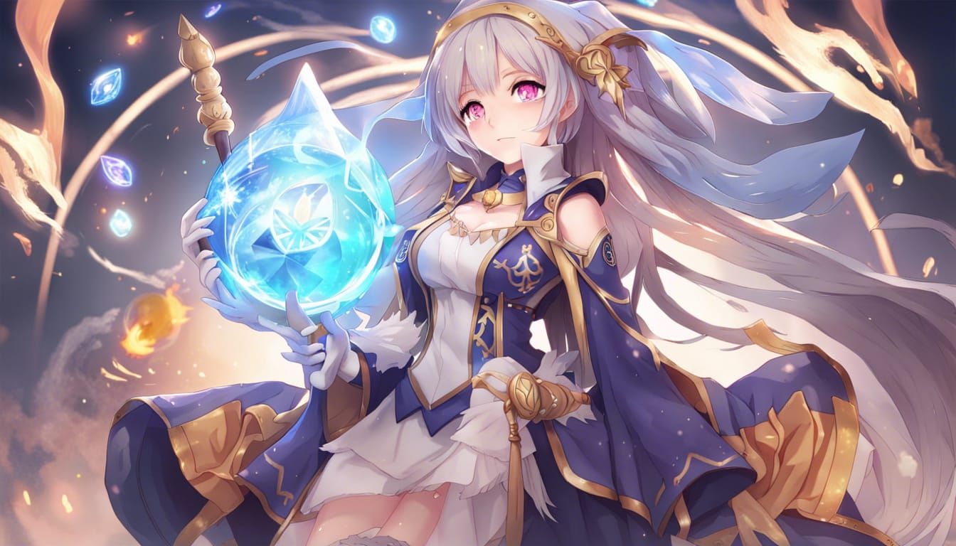 Anime Mage Waifu in Fantasy RPG World