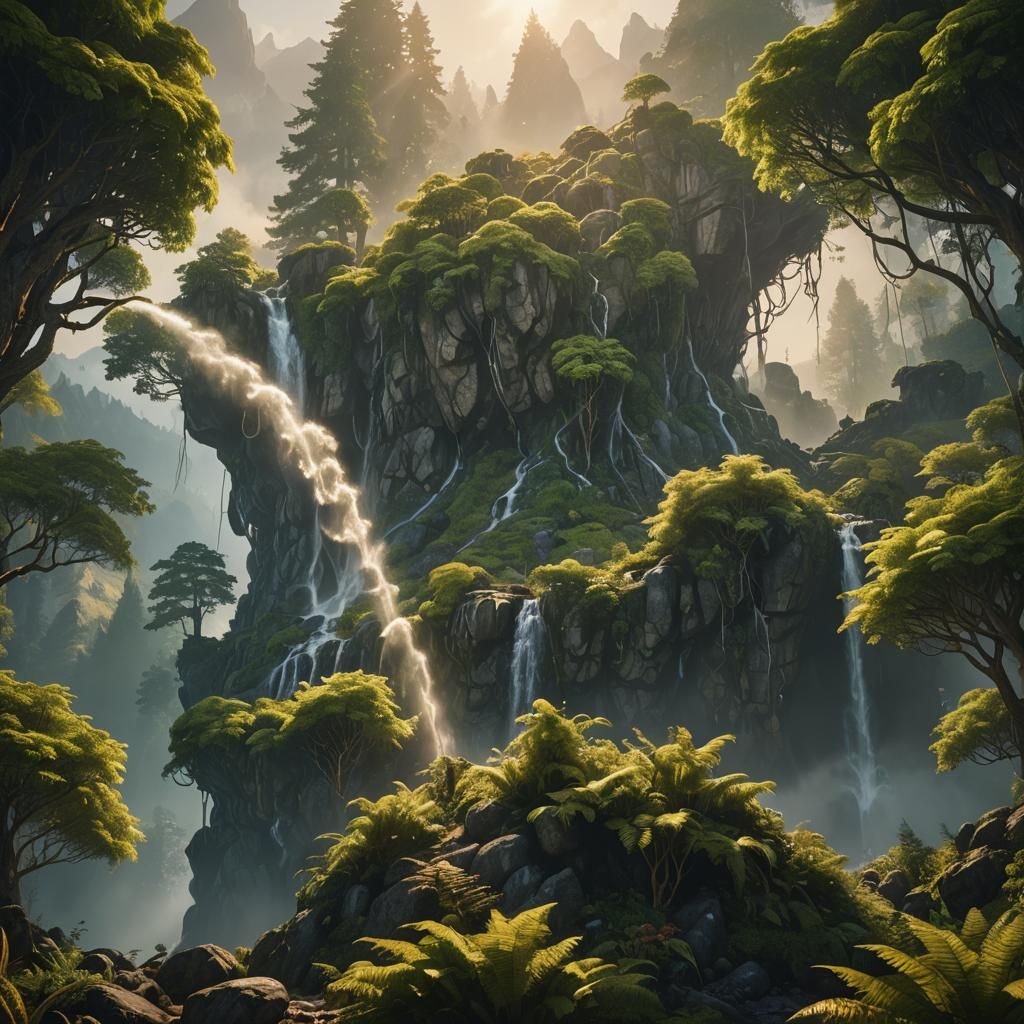 Mountain Peak Hose in Golden Light