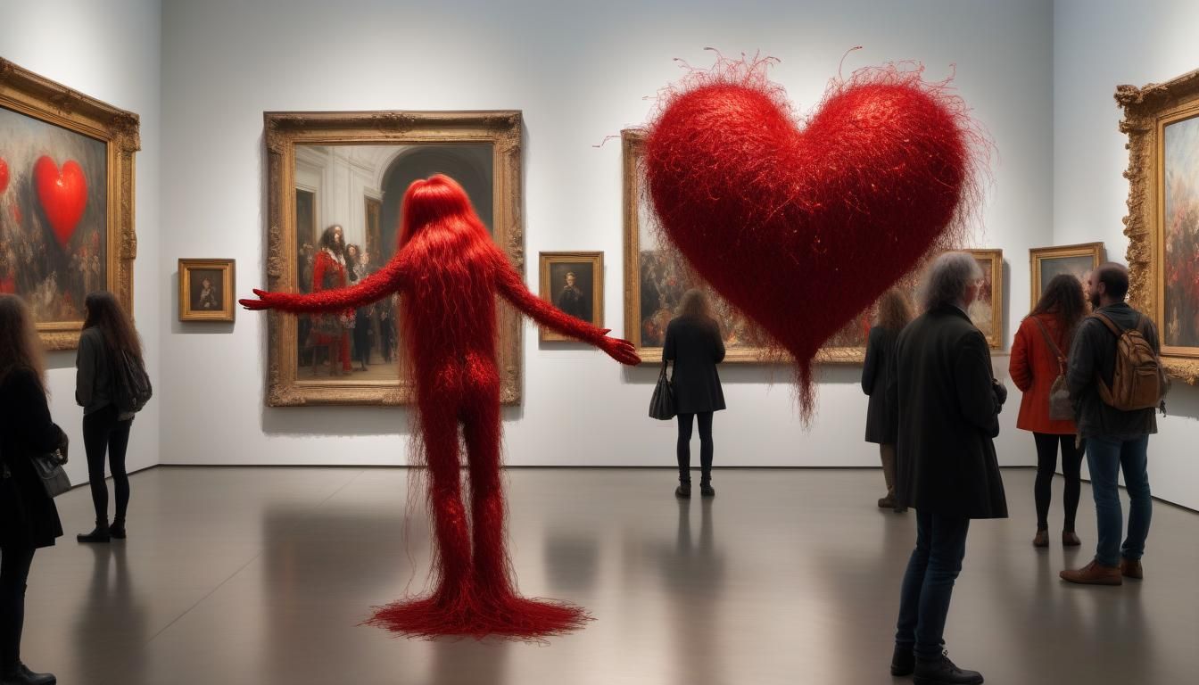 Body art performance at the Museum of Modern Art (MoMA) in New York