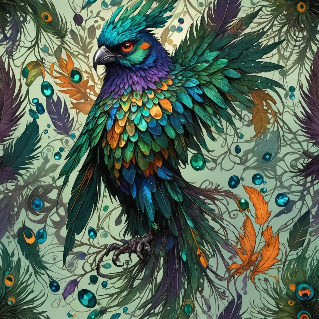 Electrifying Creature with Shimmering Gemstone Eyes