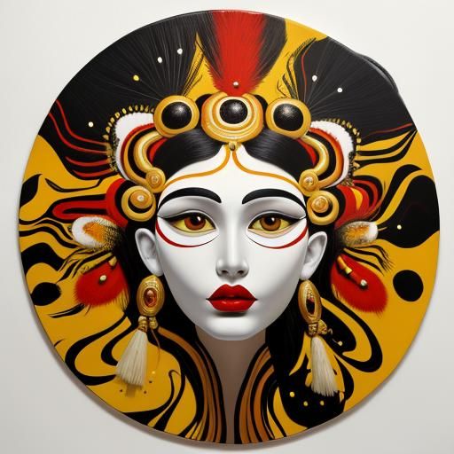 Abstract Greek Gods in Aboriginal Surrealist Style