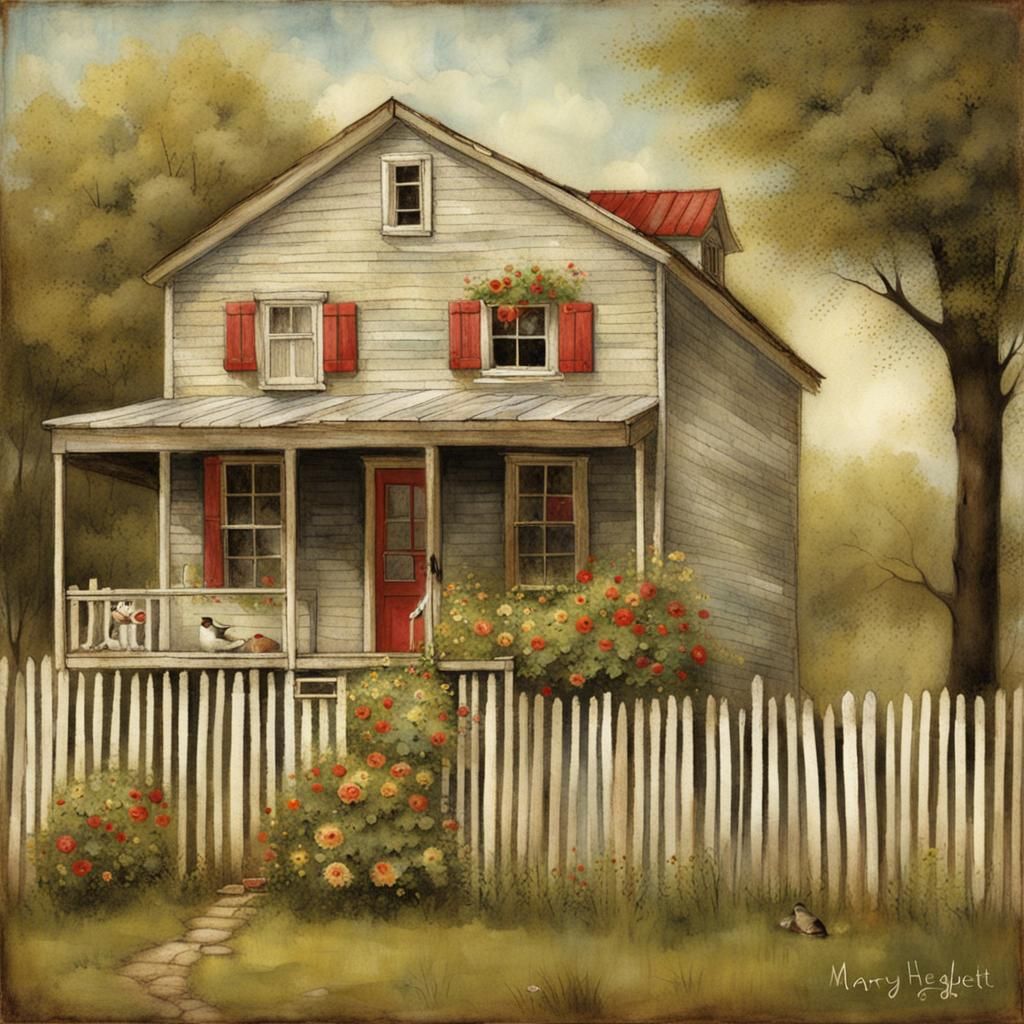 Whimsical Illustration in Vintage Style