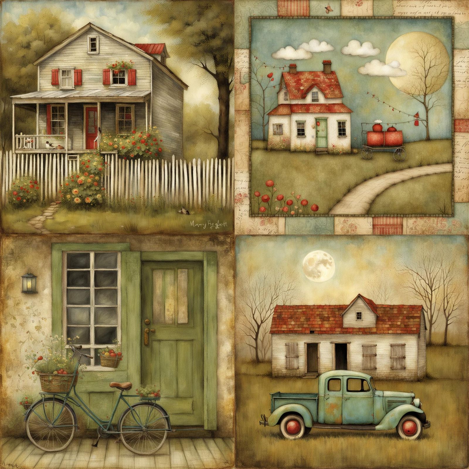 Whimsical Illustration in a Mixed Style