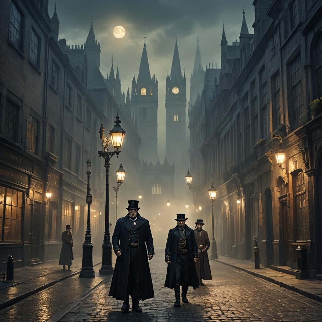 King Velkan in Misty Alley: Gothic Fantasy Art