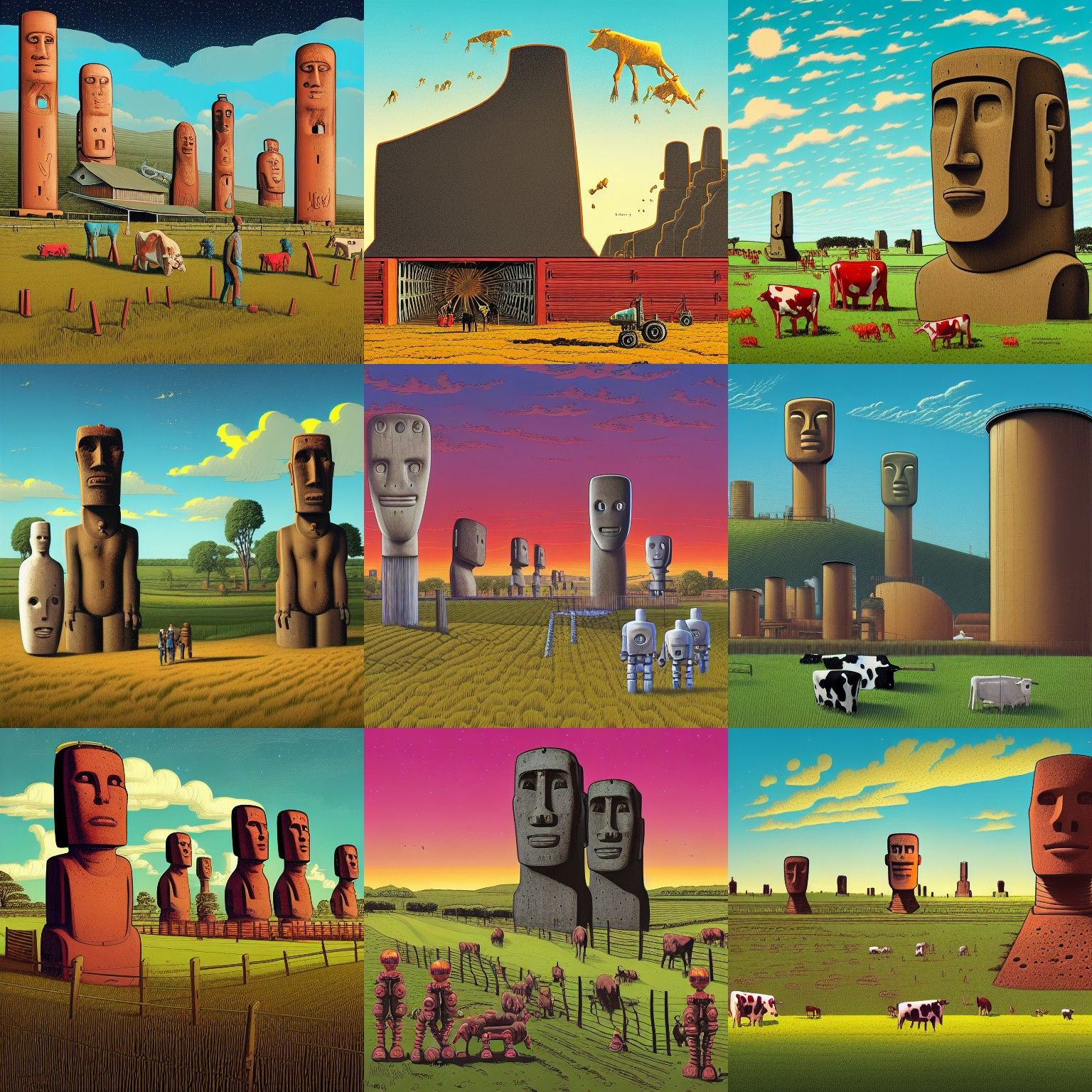 Robots on the Farm: Pop Art Babylonian Paradise