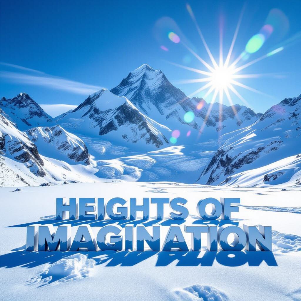 Majestic Icy Mountain Range Landscape