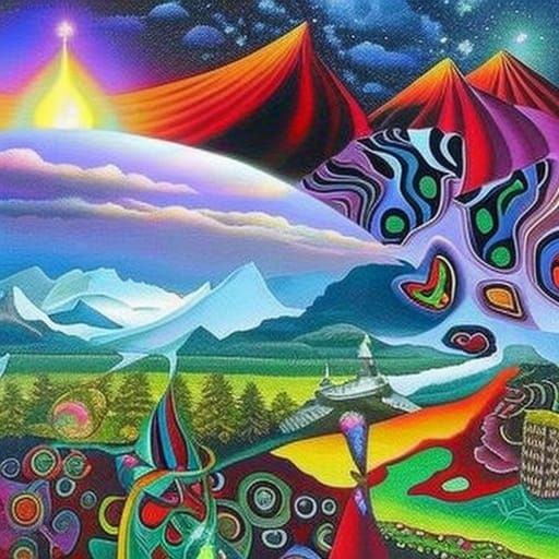 Psychedelic Surreal Fantasy: Intricate Dissection of Reality